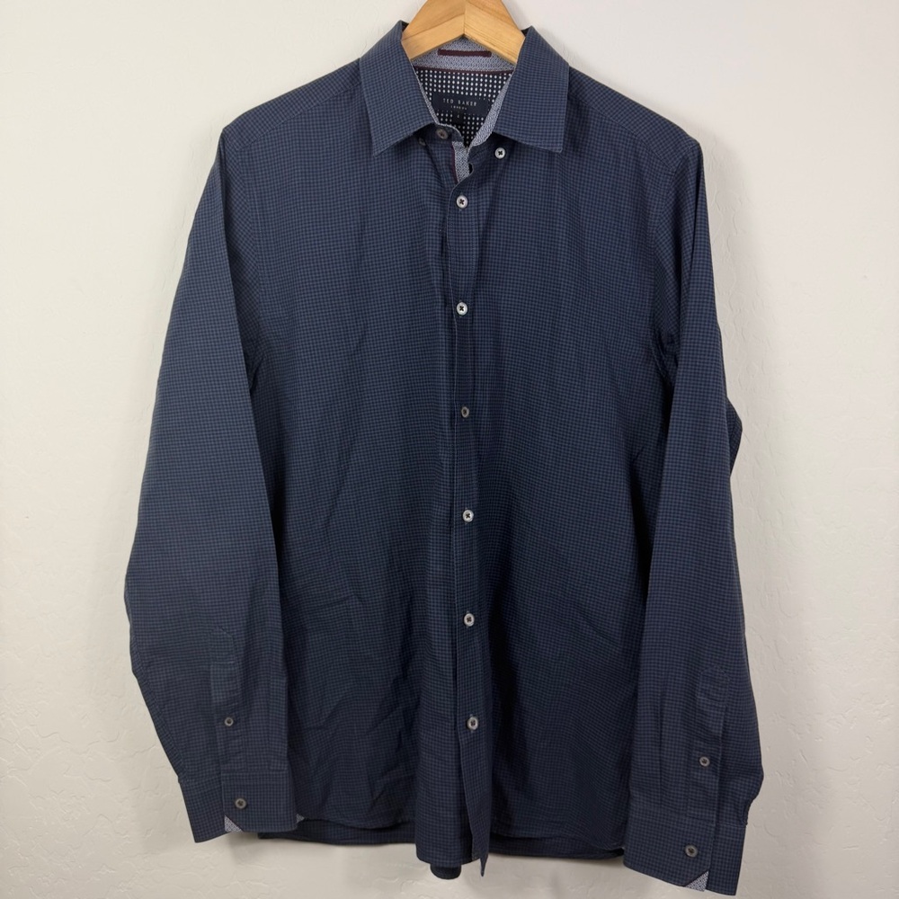 Ted Baker Blue‎ Checkered Shirt